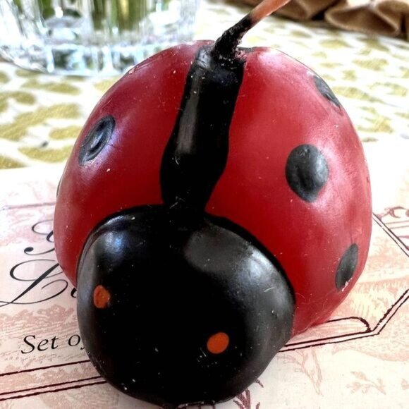 New Ladybug Floating Candles Set Of 5 Good Luck Gift & Decor Colorful Bath Time! - Picture 3 of 10